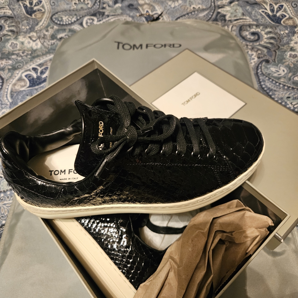 Tom Ford Black Python Men's Sneakers